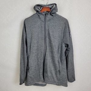 Men's Adidas Full-Zip GrayHoodie, Size XL